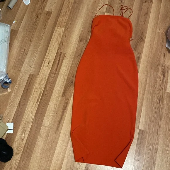 strapless open back dress Original Alexander McQueen - Long Red Dress main image 1